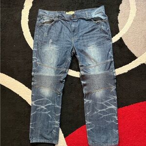 Vintage Akademiks Jeans Men’s 42x32 Jeanius Y2K Mid Rise Blue Denim